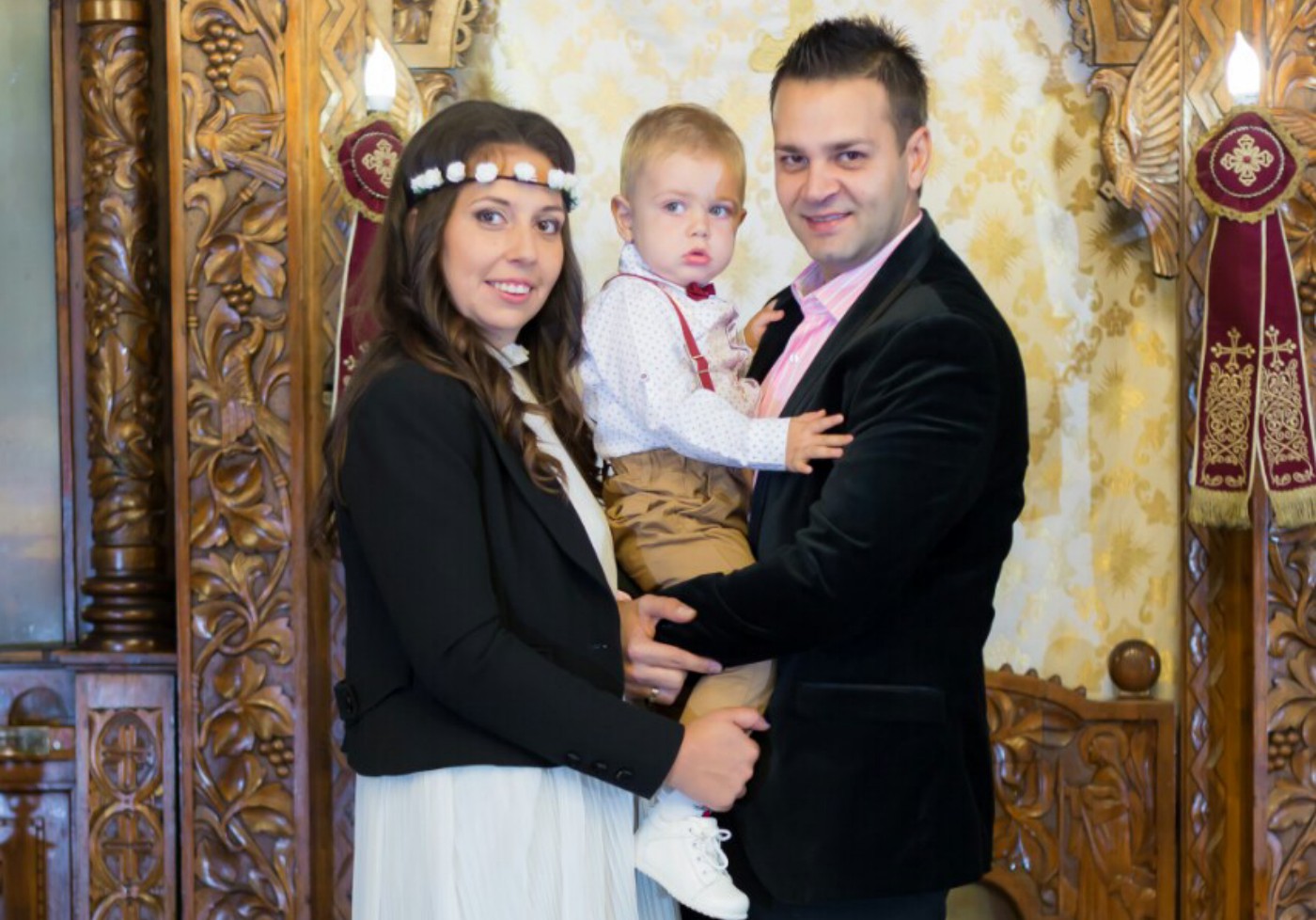 Здравко Мандажиев и Ради кръстиха сина си